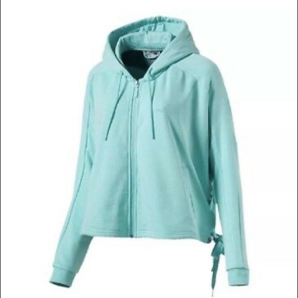 Puma Aruba Blue Heart T7 hoodie Track Jacket - Picture 2 of 16